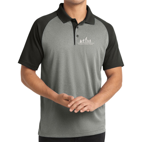 APT - PosiCharge ® RacerMesh ® Raglan Heather Block Polo Thumbnail