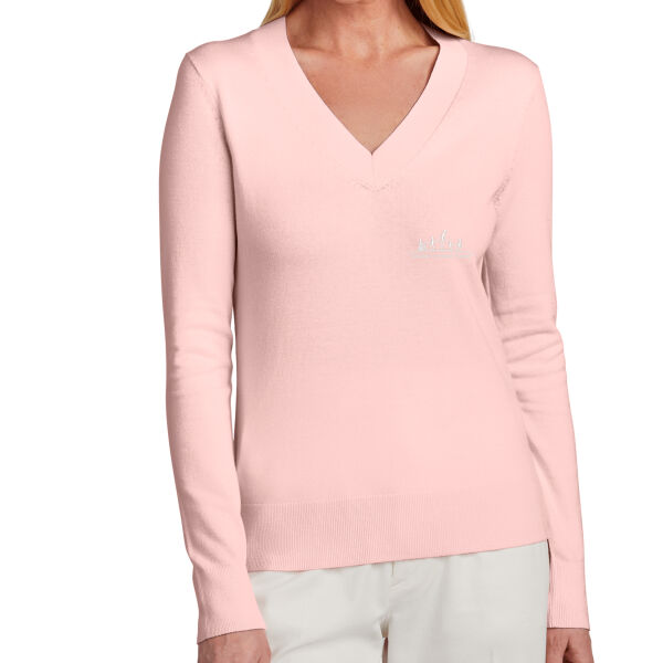 APT - Women's Cotton Stretch V Neck Sweater Thumbnail